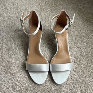 Naturalizer Vera Satin White Heels
